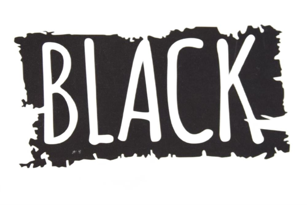Black Yazılı Transfer Baskı Aksesuar