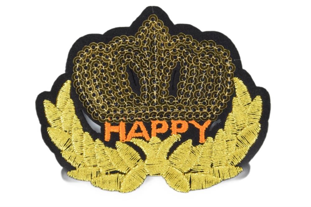 Taç Desenli Happy Yazılı Aksesuar