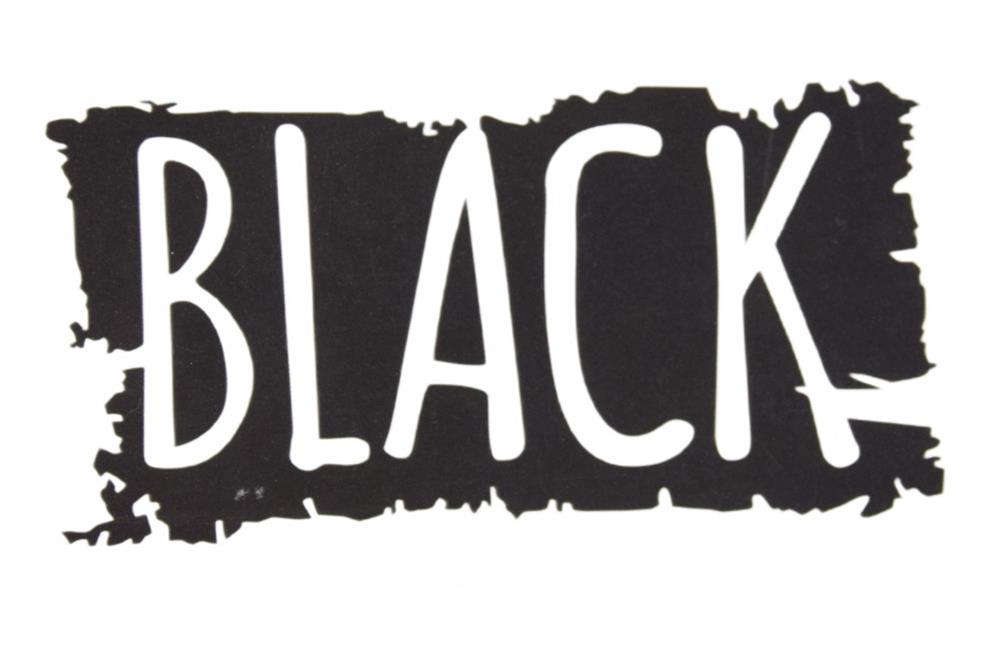 Black Yazılı Transfer Baskı Aksesuar