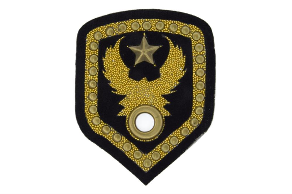 Kartal Desenli Metal Yıldızlı Aksesuar
