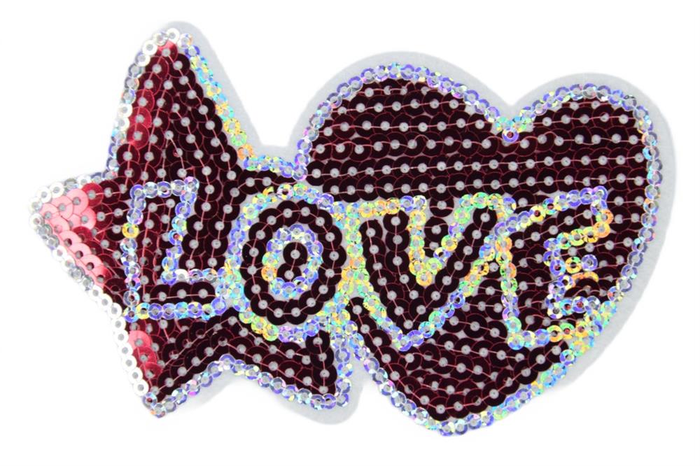 Love Yazılı Pullu Kalp Ve Yıldız Aksesuar