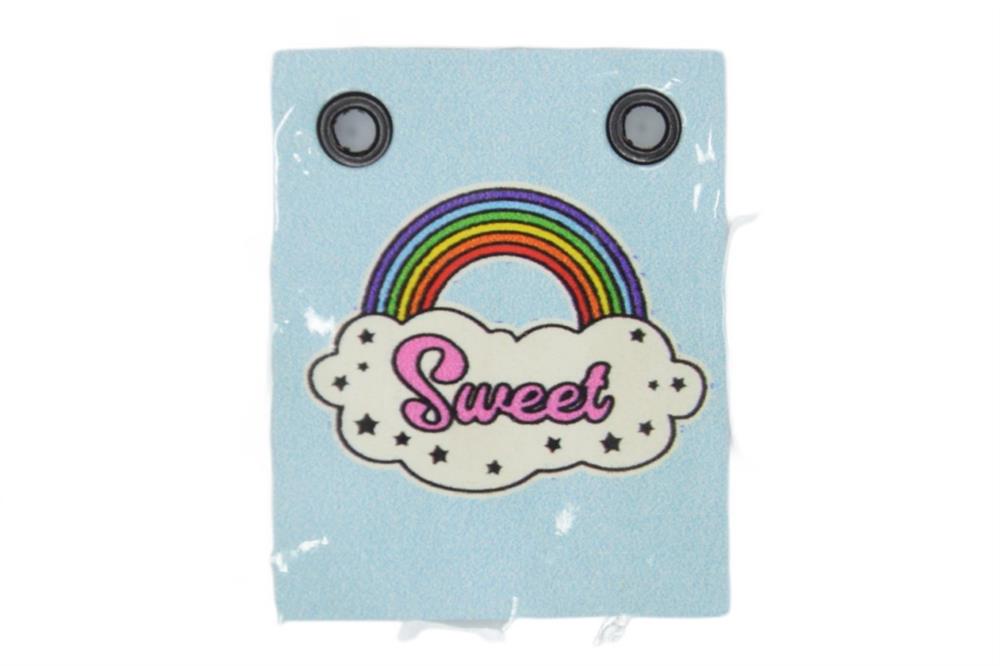 Sweet Yazılı Gökkuşağı Desenli Aksesuar