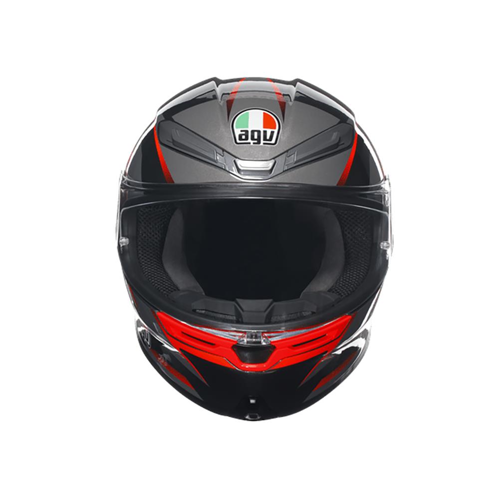 AGV KASK/K6 S MPLK SLASHCUT BLK GREY RED
