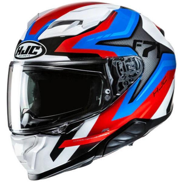 HJC F71 FES MC21 Kapalı Motosiklet Kaskı Beyaz Mavi Kırmızı