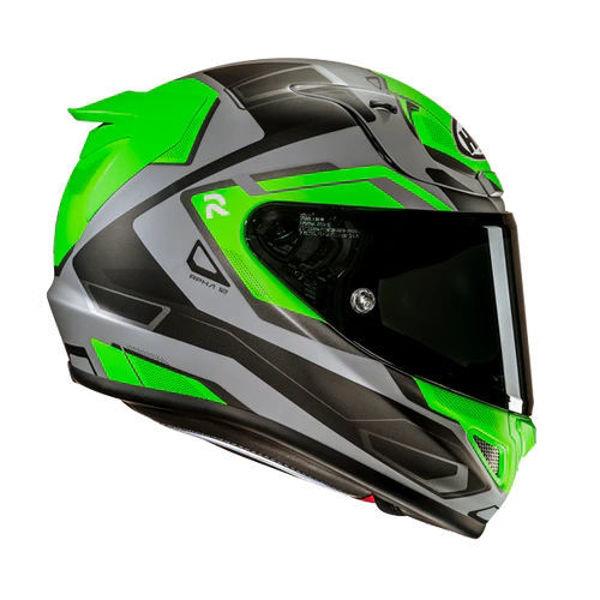 HJC RPHA12 Brels MC4HSF Kapalı Motosiklet Kaskı Gri Yeşil