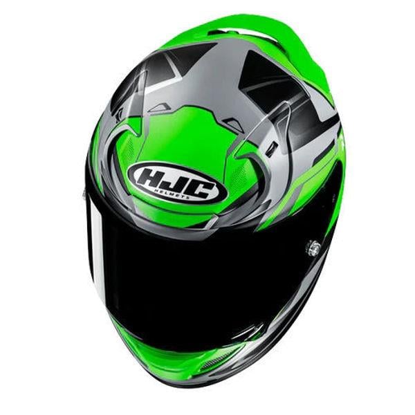 HJC RPHA12 Brels MC4HSF Kapalı Motosiklet Kaskı Gri Yeşil