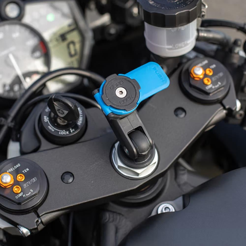 Quadlock Motosiklet Çatal Bağlantılı Titreşim Modüllü Telefon Tutucu Seti