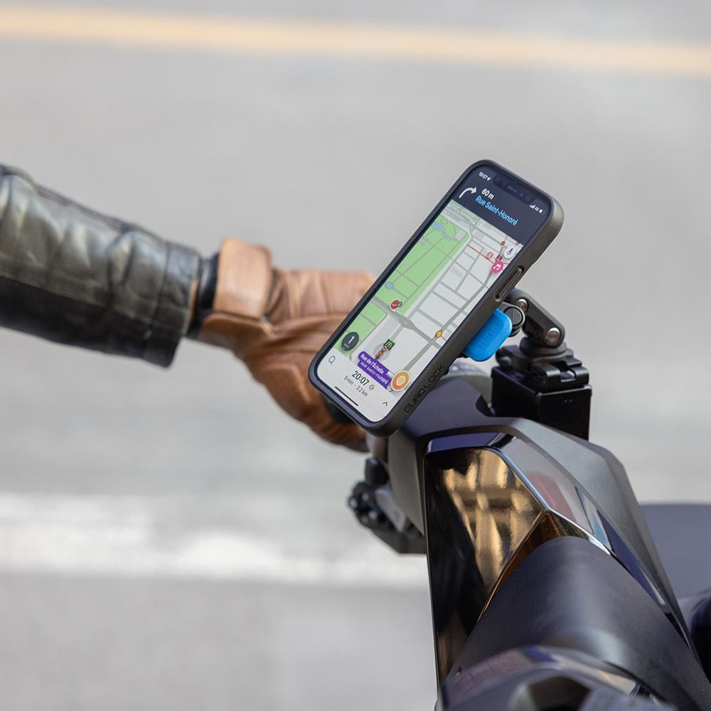 Quadlock Motosiklet Fren Hidrolik Kapak Üstü Titreşim Modüllü Telefon Tutucu