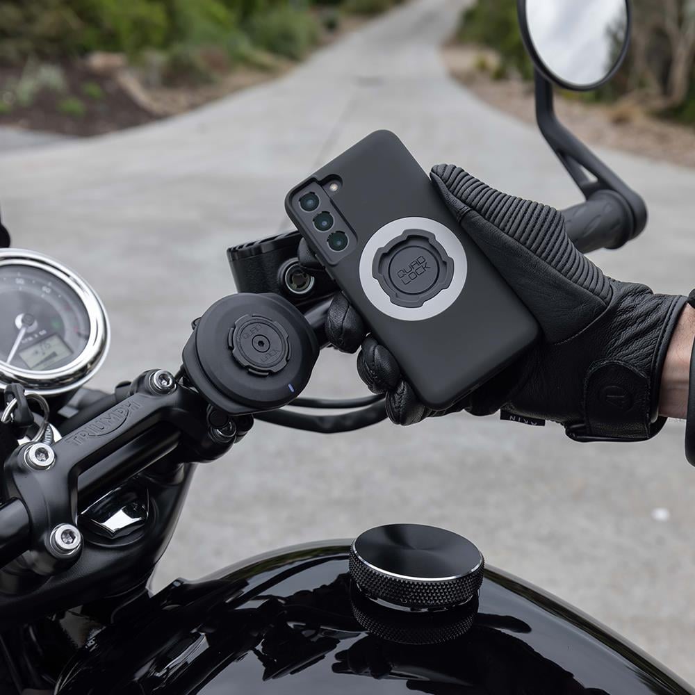 Quadlock Motosiklet Gidon Bağlantılı Pro Telefon Tutucu Seti