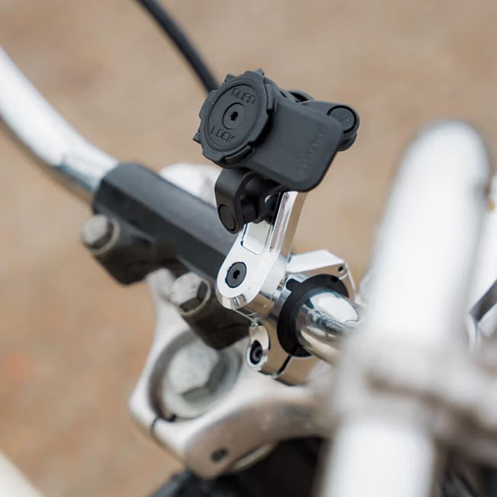 Quadlock Motosiklet Scooter Gidon Bağlantılı Pro Chrome Telefon Tutucu Seti