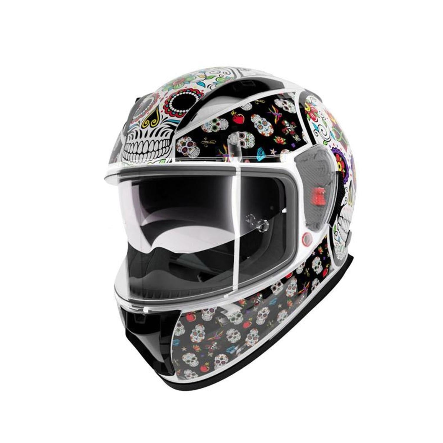 Shiro SH-605 Skull Candy Kapalı Motosiklet Kaskı