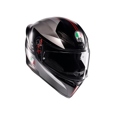 AGV K1 S Lap Matt Black Grey Red Kapalı Kask