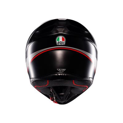 AGV K1 S Lap Matt Black Grey Red Kapalı Kask