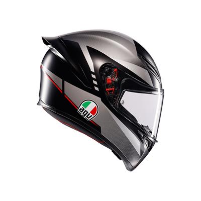 AGV K1 S Lap Matt Black Grey Red Kapalı Kask