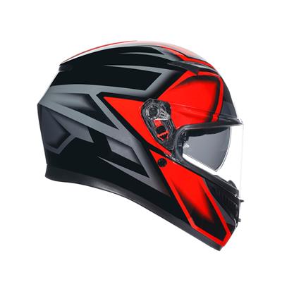 Agv K3 Compound Black Red Kapalı Kask