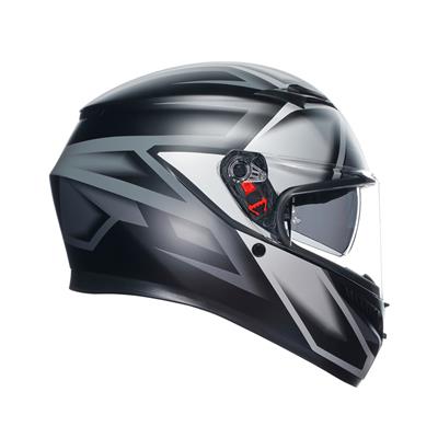 Agv K3 Compound Matt Black Grey Kapalı Kask