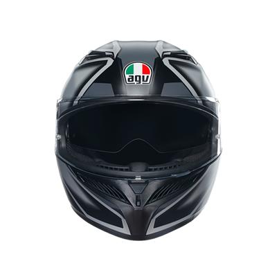 Agv K3 Compound Matt Black Grey Kapalı Kask
