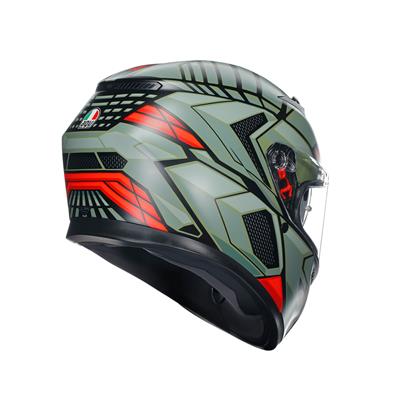 Agv K3 Decept Matt Black Green Red Kapalı Kask