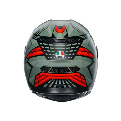 Agv K3 Decept Matt Black Green Red Kapalı Kask