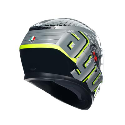 Agv K3 Fortify Grey Blk Yellow Fluo Kapalı Kask