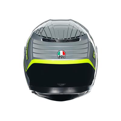 Agv K3 Fortify Grey Blk Yellow Fluo Kapalı Kask