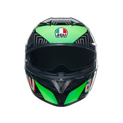 Agv K3 Kamaleon Black Red Green Kapalı Kask
