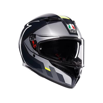 Agv K3 Mplk Shade Grey Yellow Fluo Kapalı Kask