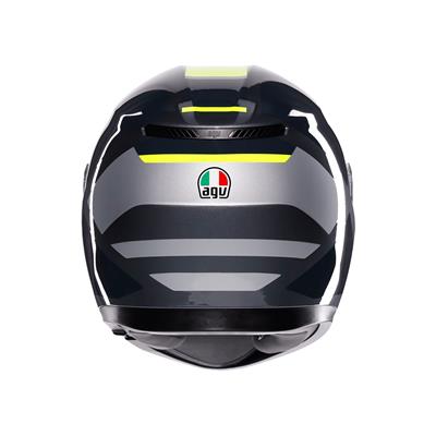 Agv K3 Mplk Shade Grey Yellow Fluo Kapalı Kask