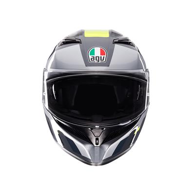 Agv K3 Mplk Shade Grey Yellow Fluo Kapalı Kask