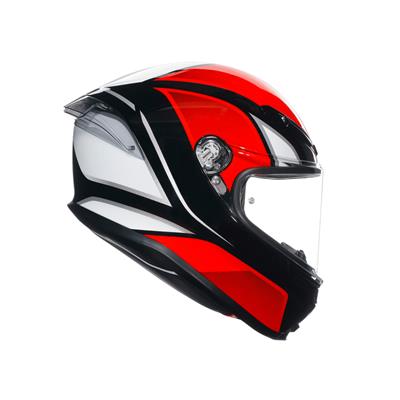 Agv K6 S Hyphen Black Red White Kapalı Kask