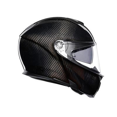 AGV Sportmodular Solid Plk Glossy Carbon Çene Açılır Kask