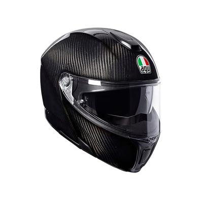 AGV Sportmodular Solid Plk Glossy Carbon Çene Açılır Kask