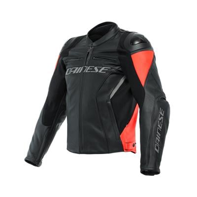 Dainese Racing 4 Black Fluo Red Deri Mont