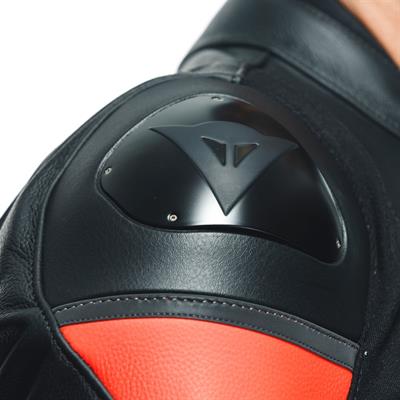 Dainese Racing 4 Black Fluo Red Deri Mont