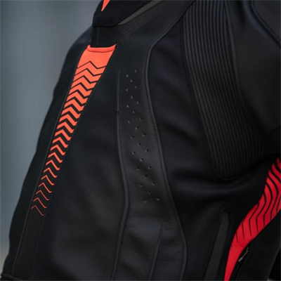 Dainese Super Speed 4 Black Matt Fluo Red Deri Ceket