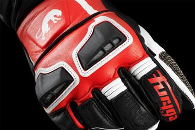 Furygan STYG15 Deri Motosiklet Yarış Eldiveni Siyah Beyaz Kırmızı