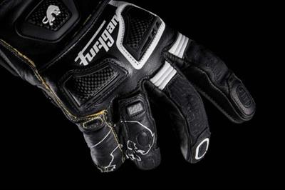 Furygan STYG20 X Kevlar Deri Motosiklet Yarış Eldiveni Siyah Beyaz