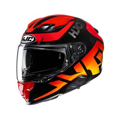 HJC F71 BARD MC1 SİYAH SARI KIRMIZI KASK