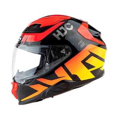 HJC F71 BARD MC1 SİYAH SARI KIRMIZI KASK
