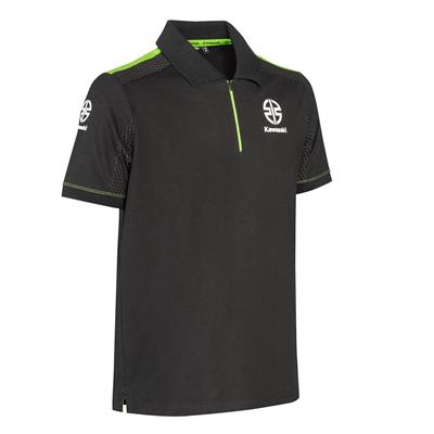 Kawasaki Erkek Polo Yaka Tişört Siyah/Yeşil
