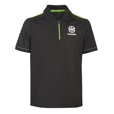 Kawasaki Erkek Polo Yaka Tişört Siyah/Yeşil