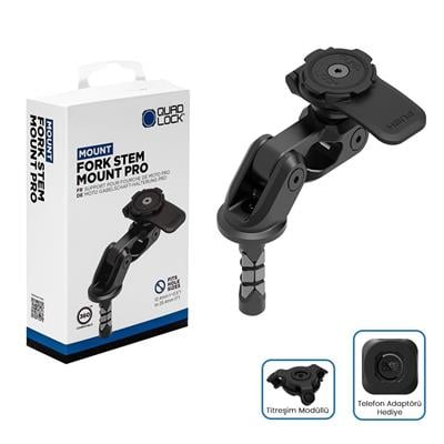 Quadlock Motosiklet Çatal Bağlantılı Pro Titreşim Modüllü Telefon Tutucu