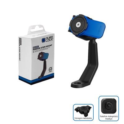 Quadlock Motosiklet Scooter Ayna Dibi Bağlantılı Telefon Tutucu Seti