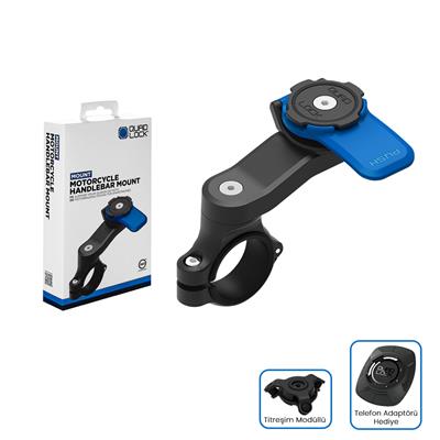 Quadlock Motosiklet Scooter Gidon Bağlantılı V2 Telefon Tutucu Seti