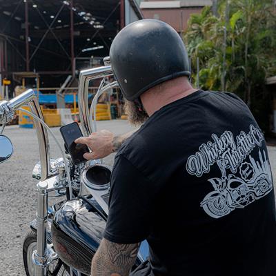 Quadlock Motosiklet Scooter Gidon Bağlantılı Pro Chrome Large Telefon Tutucu Seti