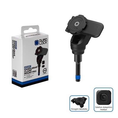 Quadlock Motosiklet Scooter Pro Gidon Merkezi Bağlantılı Telefon Tutucu Seti