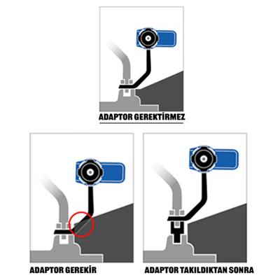 Quadlock Scooter/Motosiklet - Ayna Gövdesi Montaj Adaptörü Seti