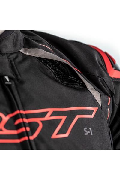 RST S1 MEVSİMLİK MOTOSİKLET CEKETİ SİYAH KIRMIZI