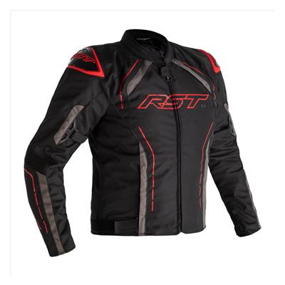 RST S1 Mevsimlik Motosiklet Ceketi Siyah Kırmızı
