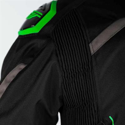 RST S1 Mevsimlik Motosiklet Ceketi Siyah Neon Yeşil